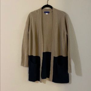 Tan and navy sweater